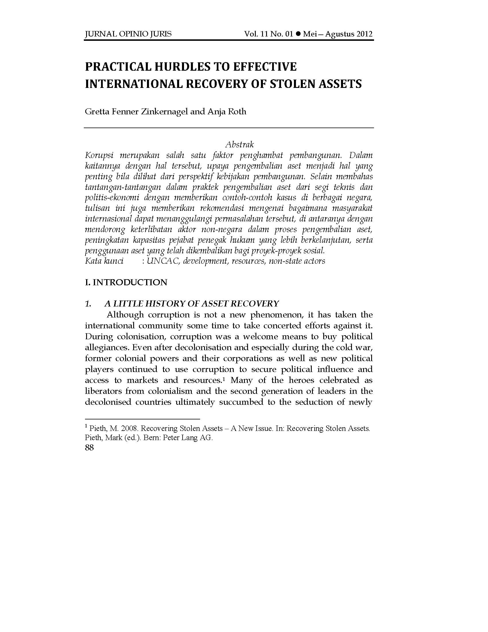 First page of chapter