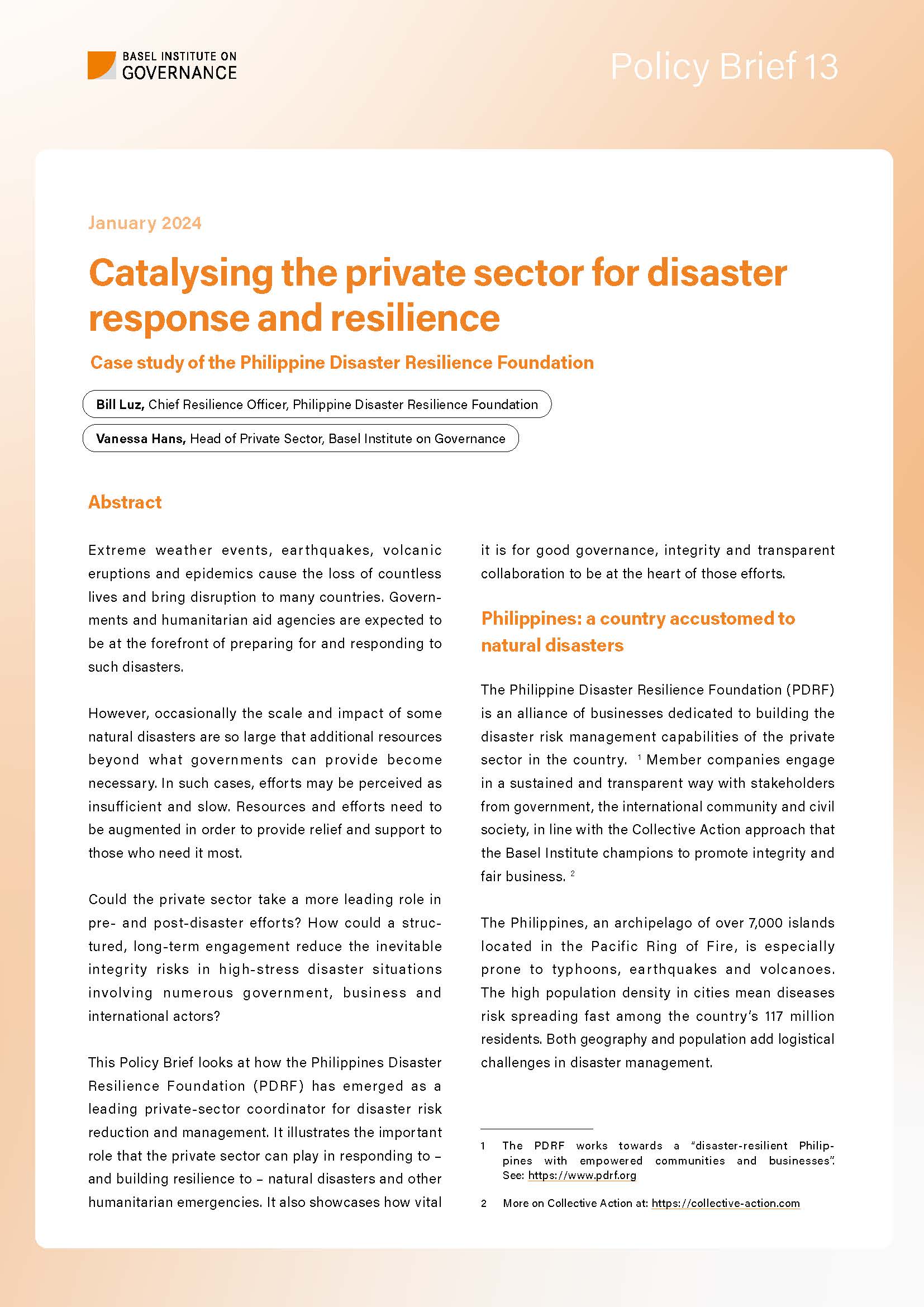 Policy Brief 13 cover page